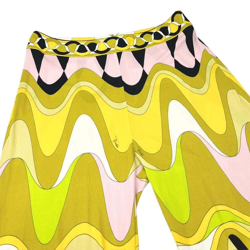 EMILIO PUCCI Vintage Logo Multicolor Shirt Pants Set #38 Button Zip [106008] - Picture 11 of 16